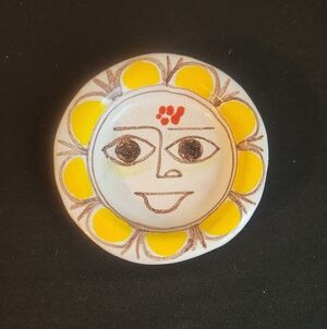 Desimone Flower Pottery Italian Coaster Vintage Trinket Bowl Plate